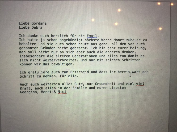 In dieser schweren Zeiten gibt es auch Menschen die einfach Menschlich Denken und nicht aus Wirtschaftlichen Egoismus